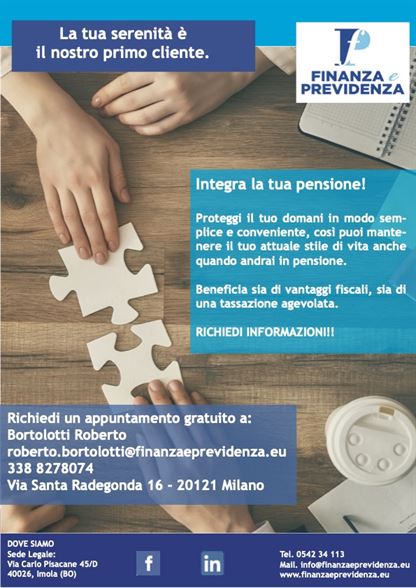 locandina finanza e previdenza